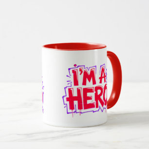 Taza Declaración de arte callejero neón en negrita y gr