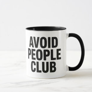 Taza Declaración de humor introvertido del club de evit