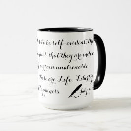 Taza Declaración de Independencia de los Estados Unidos