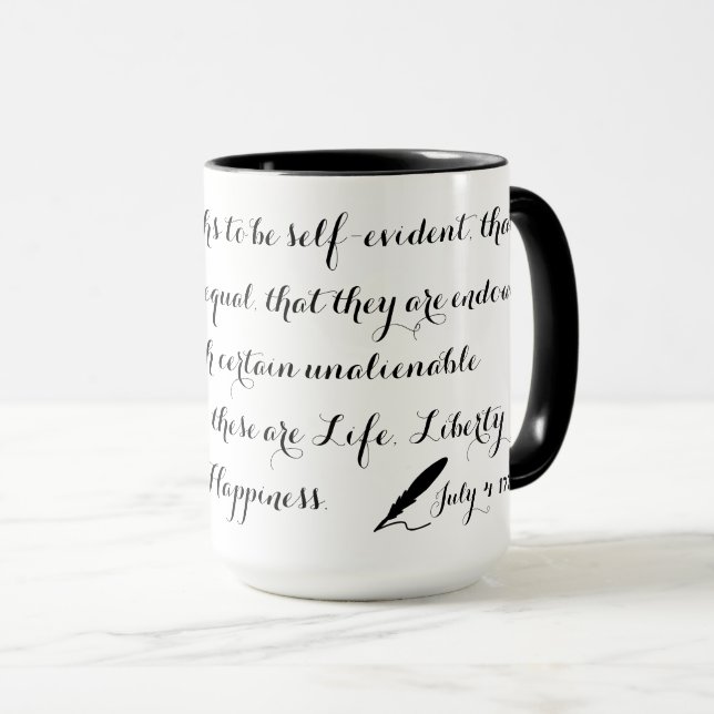 Taza Declaración de Independencia de los Estados Unidos (Anverso derecho)