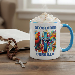Taza DeColores Cursillo Pincelada Gallo Cruz Paloma