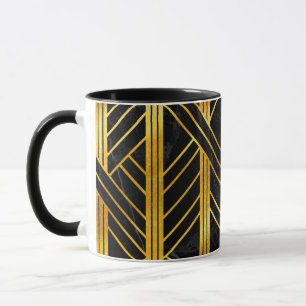 Taza Decoración de arte con efecto dominó geométrico so