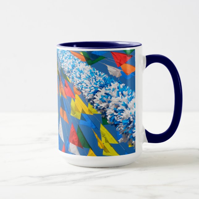 Taza Decoración de banderas triangulares (Derecha)