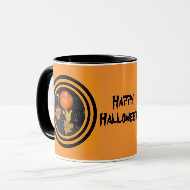 Taza Decoración de calabaza de Halloween (Anverso izquierdo)