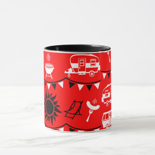 Taza Decoración de Camping Caravana (Centro)