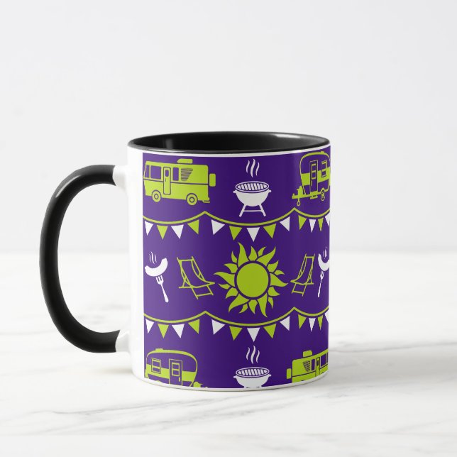 Taza Decoración de camping de caravana (Izquierda)