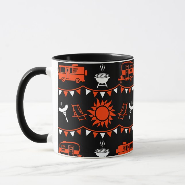 Taza Decoración de camping de caravana (Izquierda)