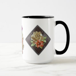Taza Decoración de cuero 3D para academia