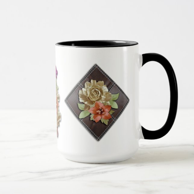 Taza Decoración de cuero 3D para academia (Derecha)