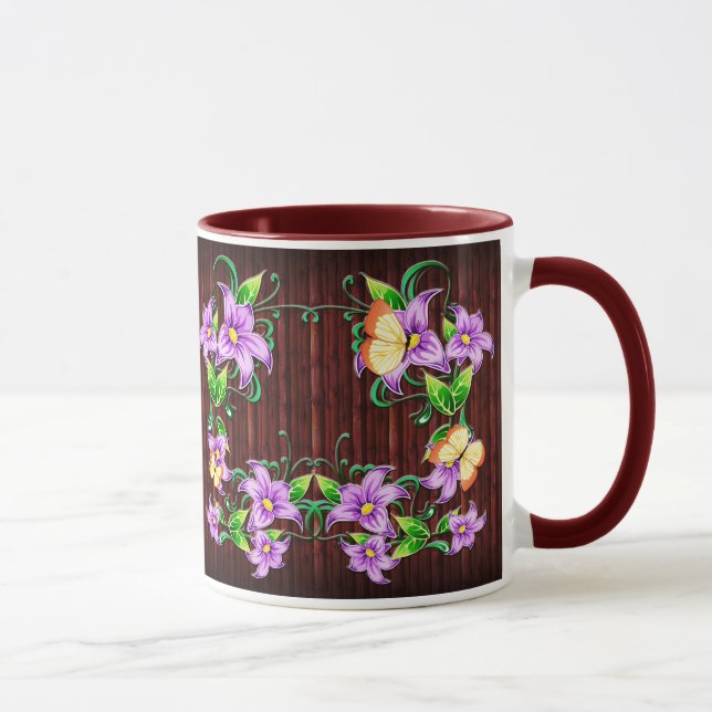 Taza Decoración de flores 5 Mug (Derecha)
