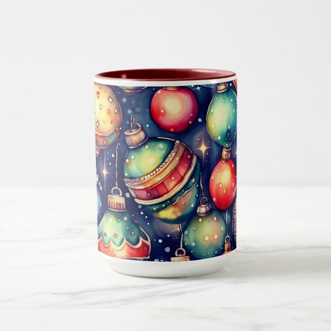Taza Decoración de Navidades de arte de vacaciones acua (Centro)