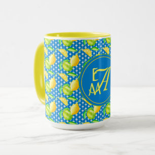 Taza Decoración de recién casados del árbol de limón az