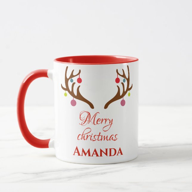 Taza Decoración de renos - Feliz Navidad (Izquierda)