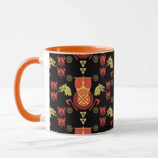 Taza Decoración del hogar escandinavo Viking Norsemen (Izquierda)