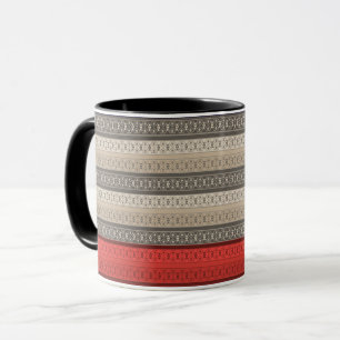 Taza decoración ornamental abstracta sin fisuras retro