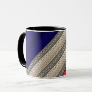 Taza decoración ornamental abstracta sin fisuras retro