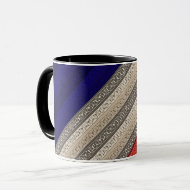 Taza decoración ornamental abstracta sin fisuras retro  (Anverso izquierdo)