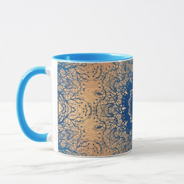 Taza Decoración ornamental árabe de seda de bronce marr (Izquierda)