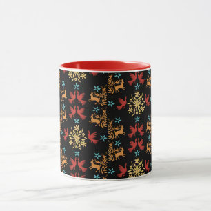 Taza Decoración Otomi Mexicana
