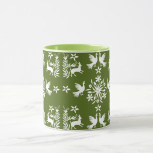 Taza Decoración Otomi Mexicana
