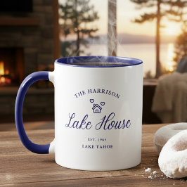 Taza Decoración personalizada para casa de lago junto a