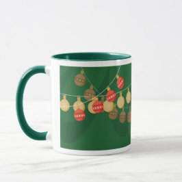 Taza Decorated Christmas tree mug