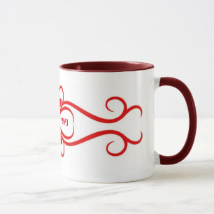 Taza decorativa corazones te amo