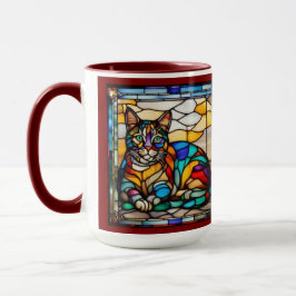 Taza Decorativa de Gatos Arcoíris
