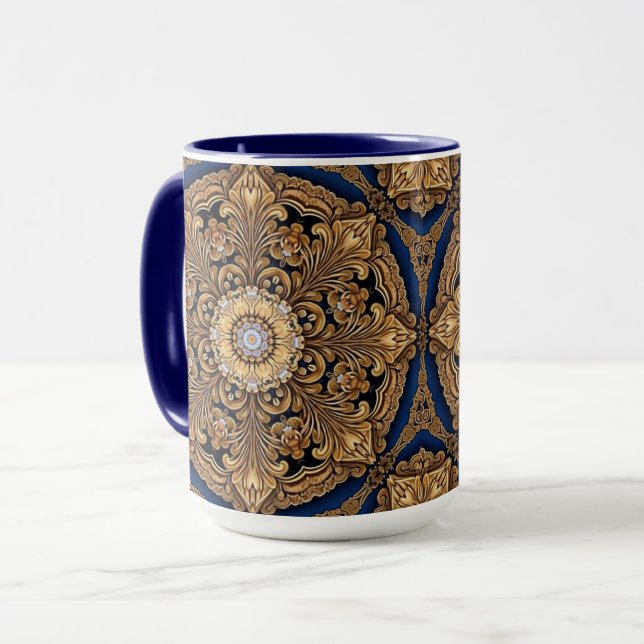Taza decorativa de oro azul (Anverso izquierdo)