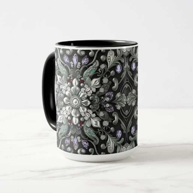 Taza decorativa de plata y púrpura (Anverso izquierdo)