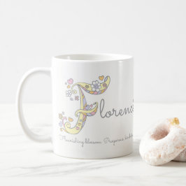 Taza decorativa del monograma del significado