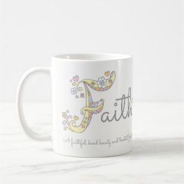 Taza decorativa del monograma del significado