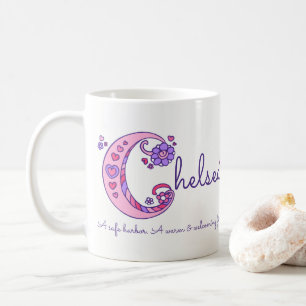 Taza decorativa del monograma del significado