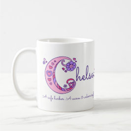 Taza decorativa del monograma del significado