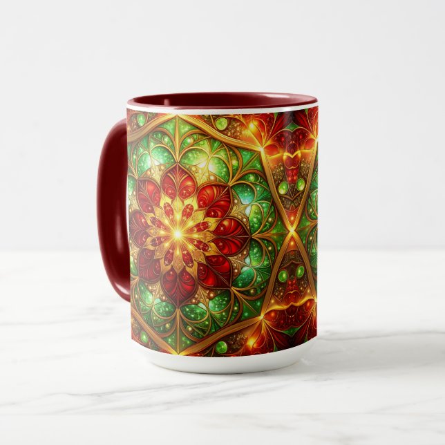 Taza Decorative Red Green Holiday Mug (Anverso izquierdo)