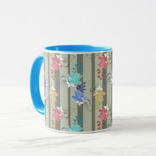 Taza Decorativo ornamental abstracto retro con líneas r