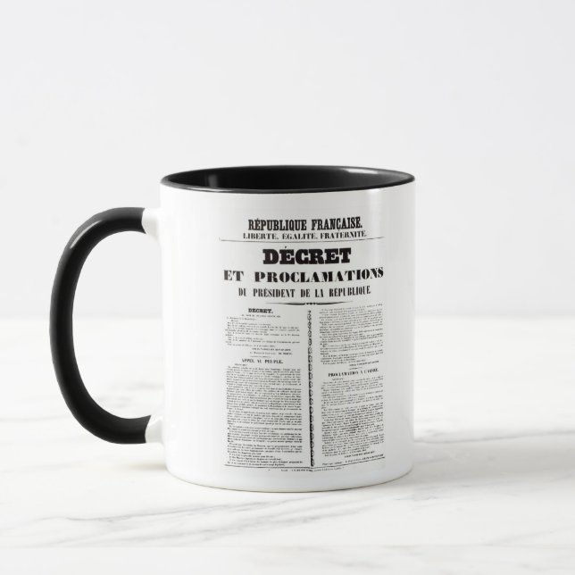 Taza Decreto y proclamación de Napoleon Bonaparte (Izquierda)