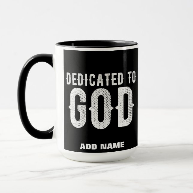 TAZA DEDICADO AL TEXTO BLANCO DEL PERSONALIZABLE GUAY D (Izquierda)