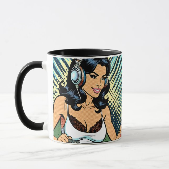 Taza Deejay Jamming Pretty Pop Art (Izquierda)