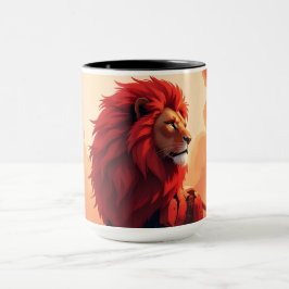 Taza Deep Crimson Glow – The Lion of Burning Destiny.  