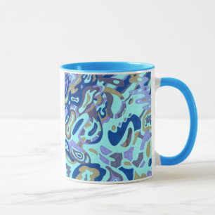 Taza "Deep is the Ocean", abstracto original