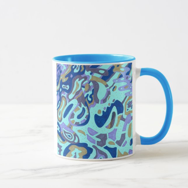 Taza "Deep is the Ocean", abstracto original (Derecha)