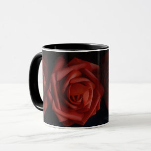 Taza Deep Red Roses Flower Art Mug