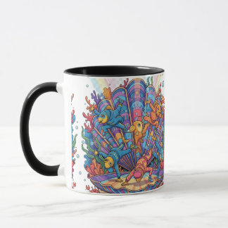 Taza Deep Sea Breakdance: Urban Streetwear Fish Hip Hop