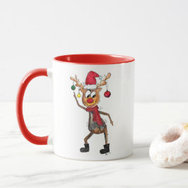 Taza Deer de Navidades de danza caprichoso