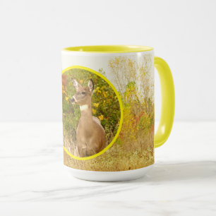 TAZA DEER EN CAMPO CON COLOR DE CAÍDA/AMARILLO DE LEMÓN