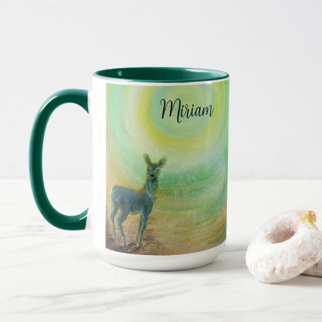 Taza Deer Forestal Personalizado Sunlight Sweet Mug (Con donut)
