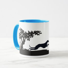 Taza Deerhound en caza