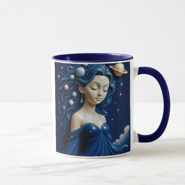 Taza Déesse Cosmique Galaxie Bleue (Derecha)
