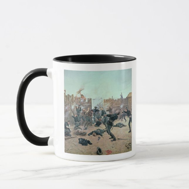 Taza Defensa del fuerte: Los indios atacan una (Izquierda)